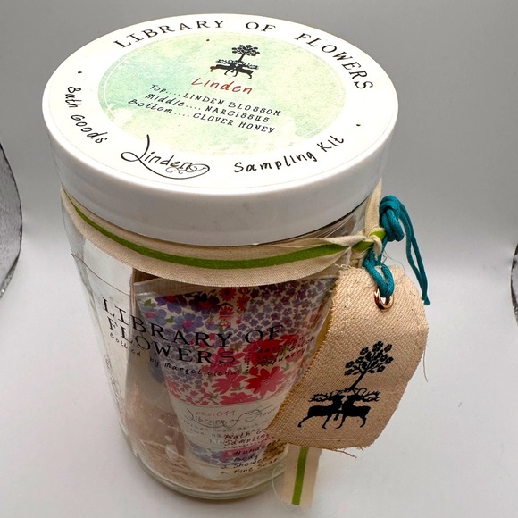 Library Of Flowers- Linden Bath Goods Sample Gift Set - Picture 1 of 5
